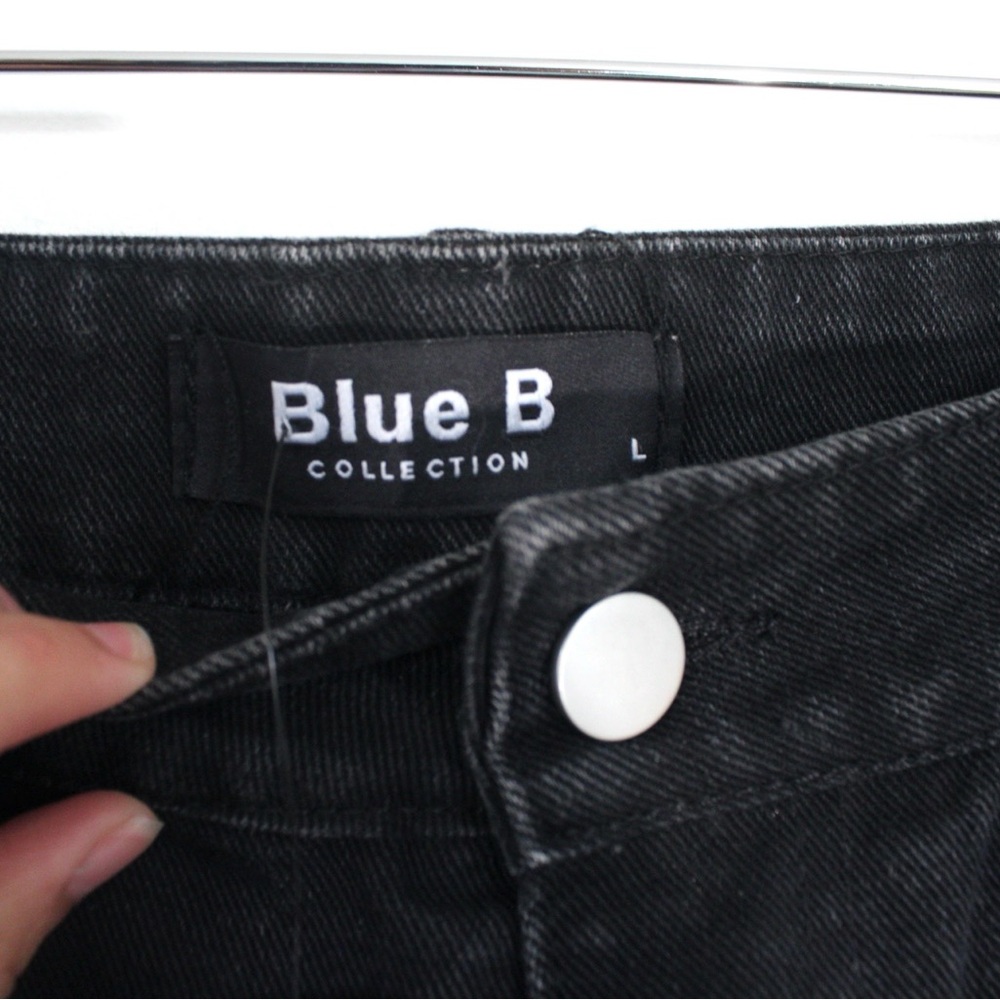 Blue B Collection Denim Rhinestone Fringe Shorts - Picture 5 of 5